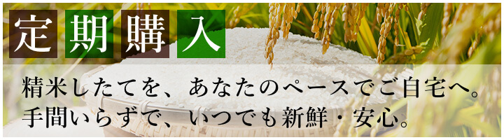 【定期購入】<br> 精米したてを、あなたのペースでご自宅へ。<br> 手間いらずで、いつでも新鮮・安心。